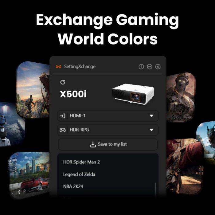 BenQ X500I 4K 4Led Short Throw Bluetooth, Wi-Fi Home Cinema Projector 2200 Ansi Lumens,Excellent Colors 95% Rec 709, Upto 200Inches Screen Size,16Ms Low Input Lag,10W Chamber Speakers,2D Keystone - Image 2