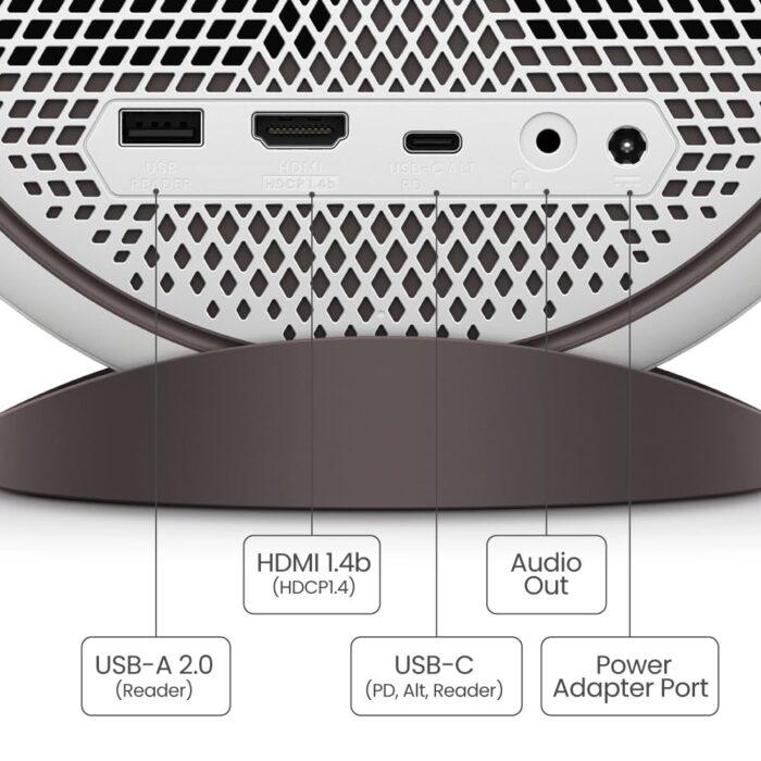 BenQ GV31 Smart Portable LED FHD Projector,Built-in Battery,Excellent Colors 98% REC 709,Upto 100inches Screen Size,135 Projection,16W Speakers,Certified Android TV,WiFi,HDMI,USB-C, White - Image 6