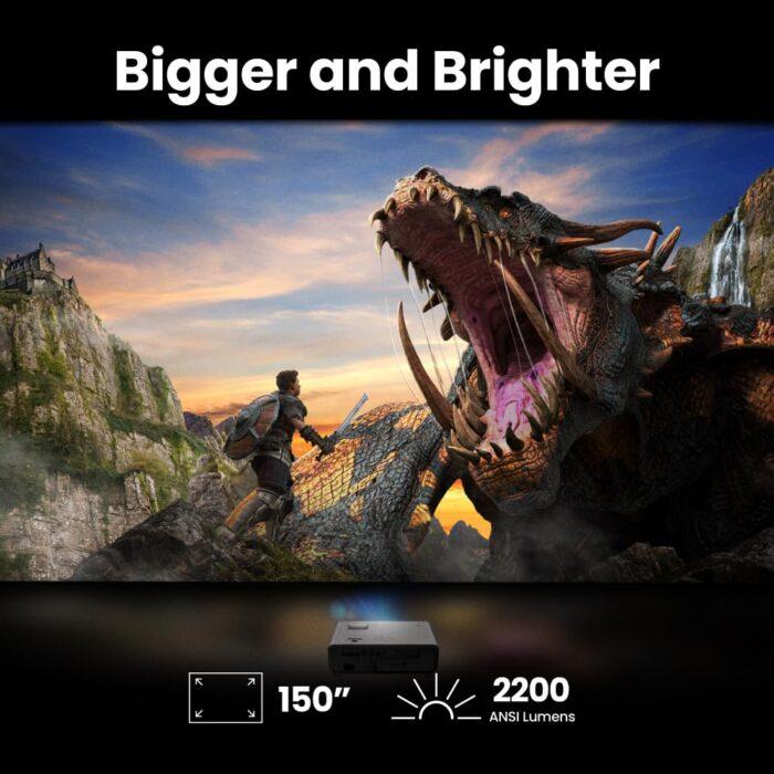 BenQ X500I 4K 4Led Short Throw Bluetooth, Wi-Fi Home Cinema Projector 2200 Ansi Lumens,Excellent Colors 95% Rec 709, Upto 200Inches Screen Size,16Ms Low Input Lag,10W Chamber Speakers,2D Keystone - Image 6