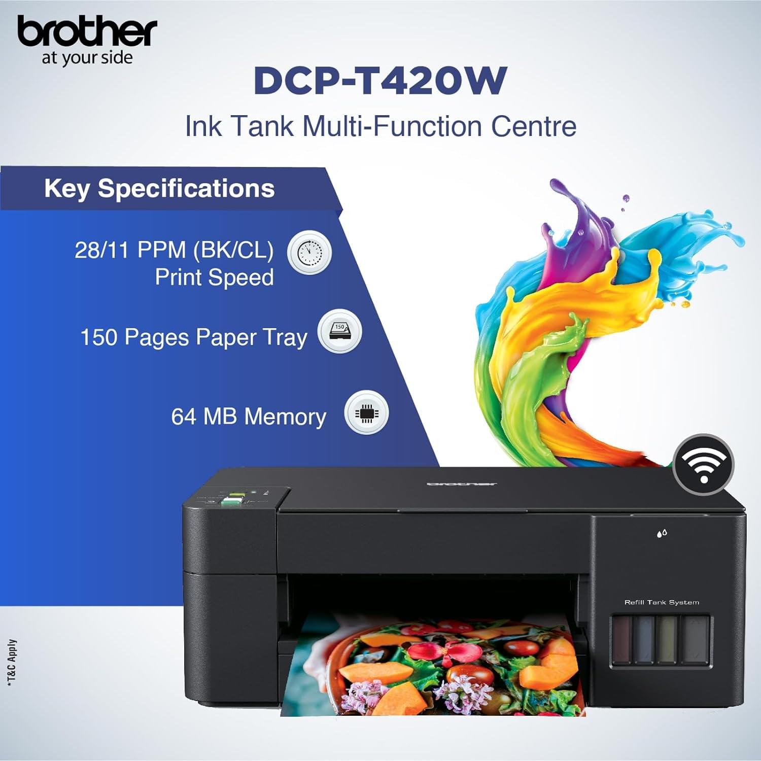 DCP-T420W Refill Tank Printer - Image 2